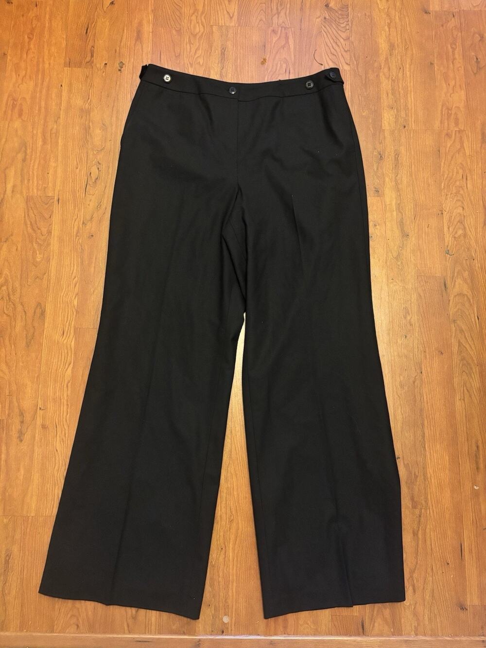 Talbots Vintage Dress Pants Classy Wool Blend Black Size 14